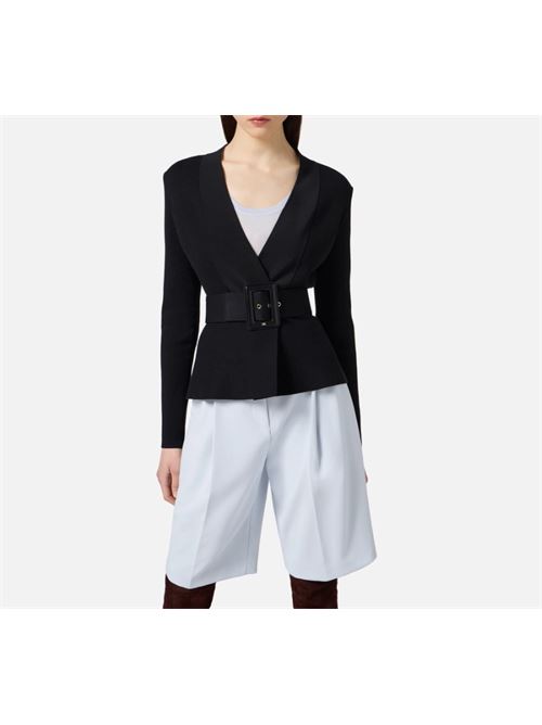 Knitted jacket with belt ELISABETTA FRANCHI | MK48S57E.110